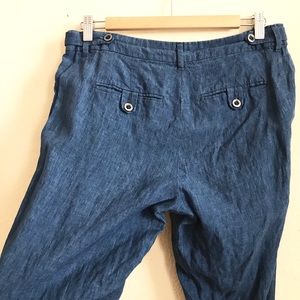 United Colors of Benetton indigo linen trousers